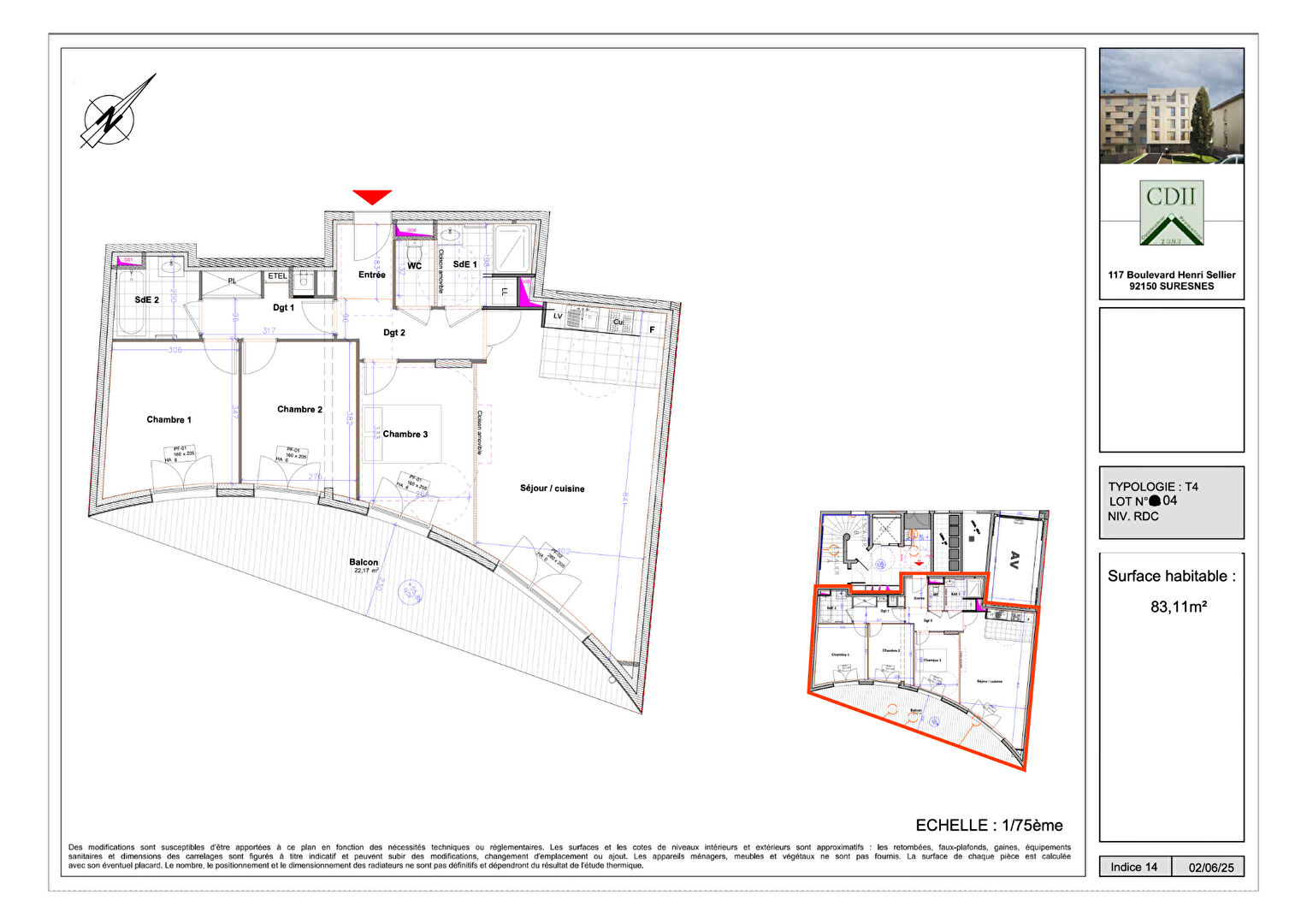 Programme Neuf SURESNES (92150) 4 pièces 83.11 m²
