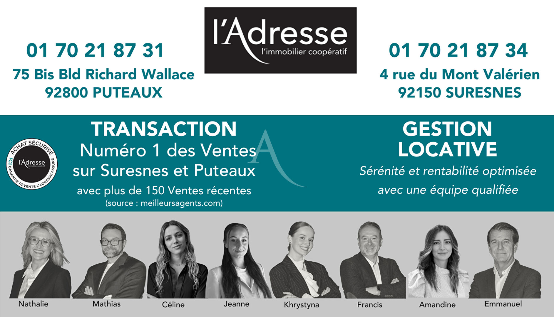 Appartement a vendre puteaux - 3 pièce(s) - 61 m2 - Surfyn