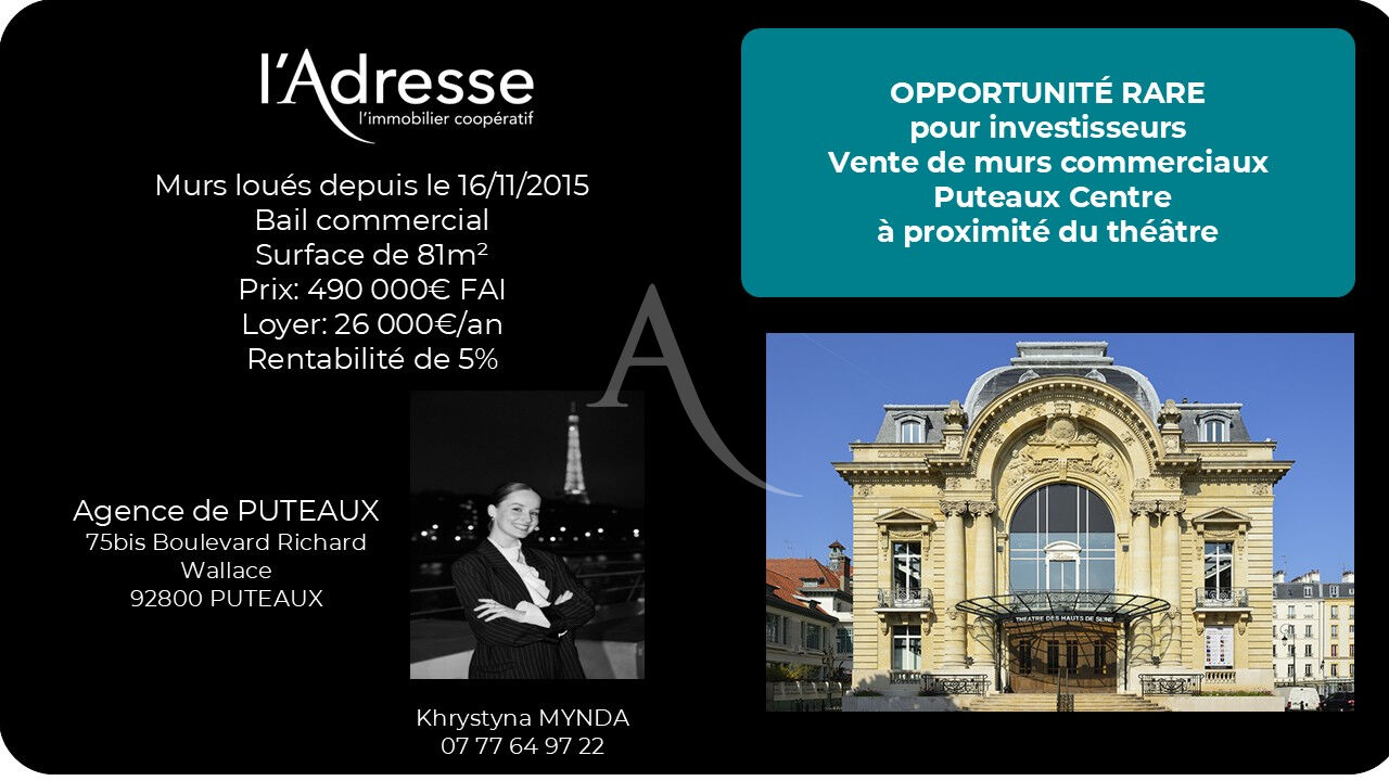 Local commercial PUTEAUX (92800) 81.00 m&sup2;