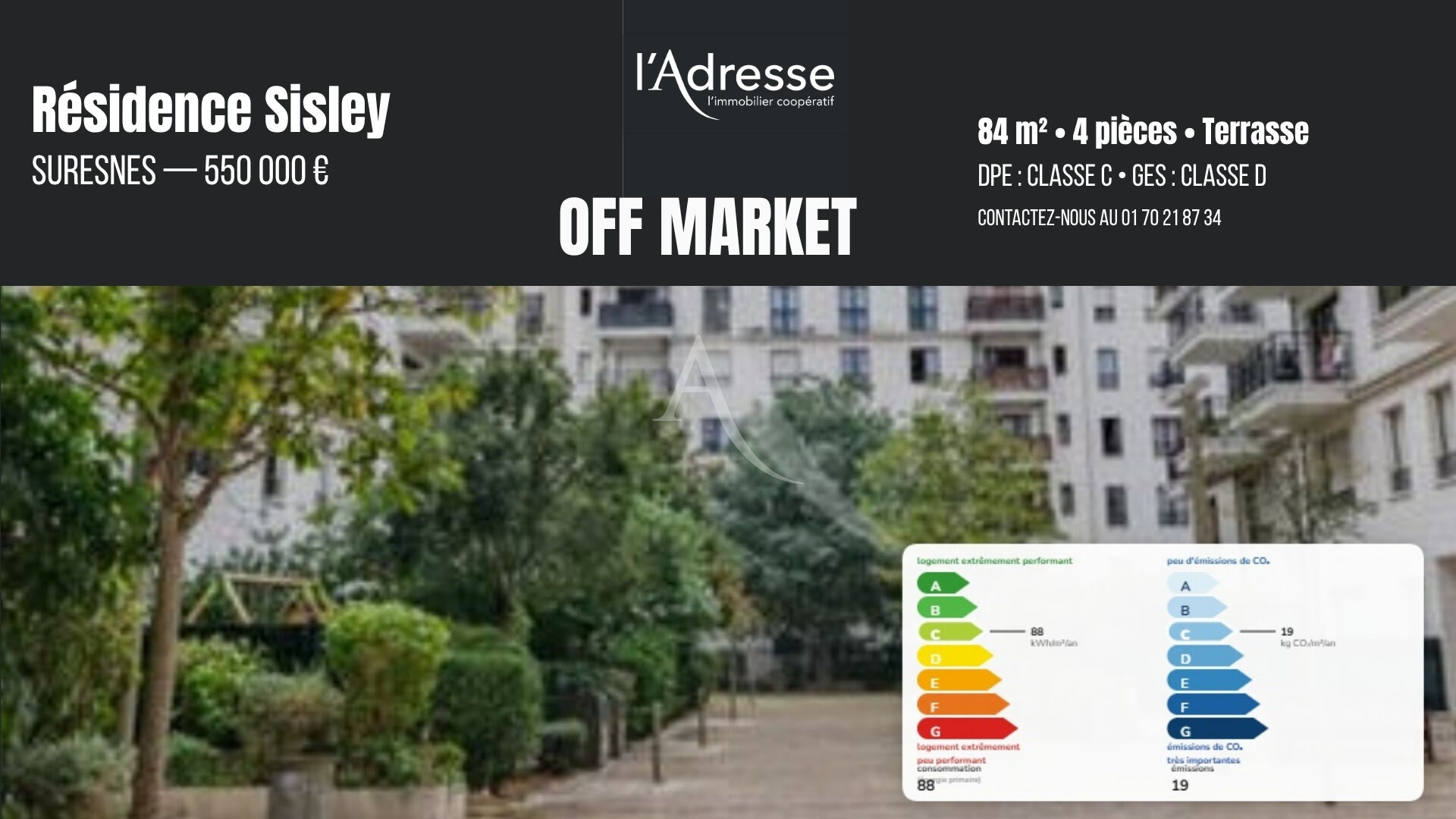 Suresnes (92) 550 000 € Appartement 4 pièces , 3 chambres 85.00 m² Voir le bien
