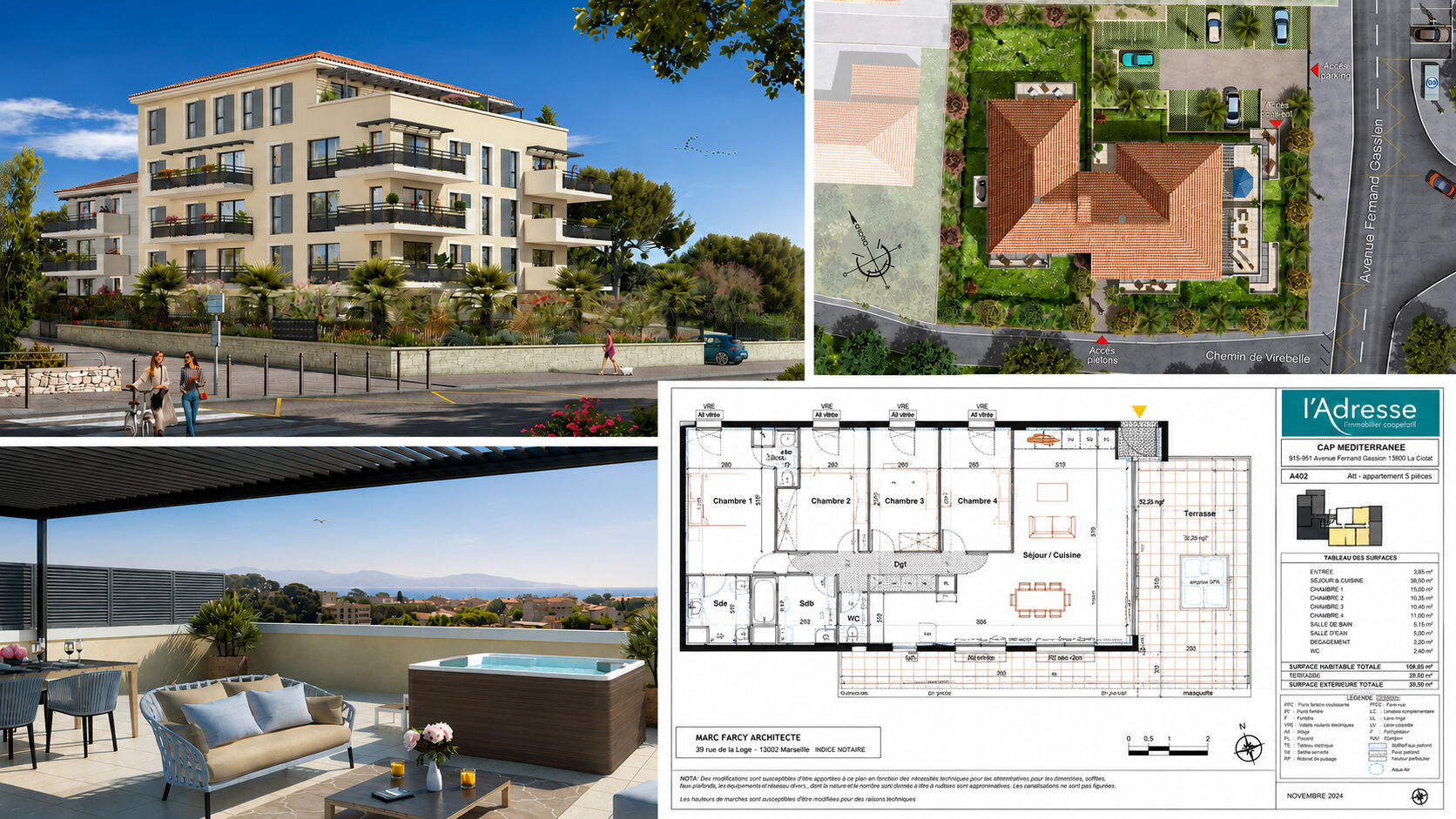 Appartement LA CIOTAT (13600) 5 pi&egrave;ces 107.00 m&sup2;