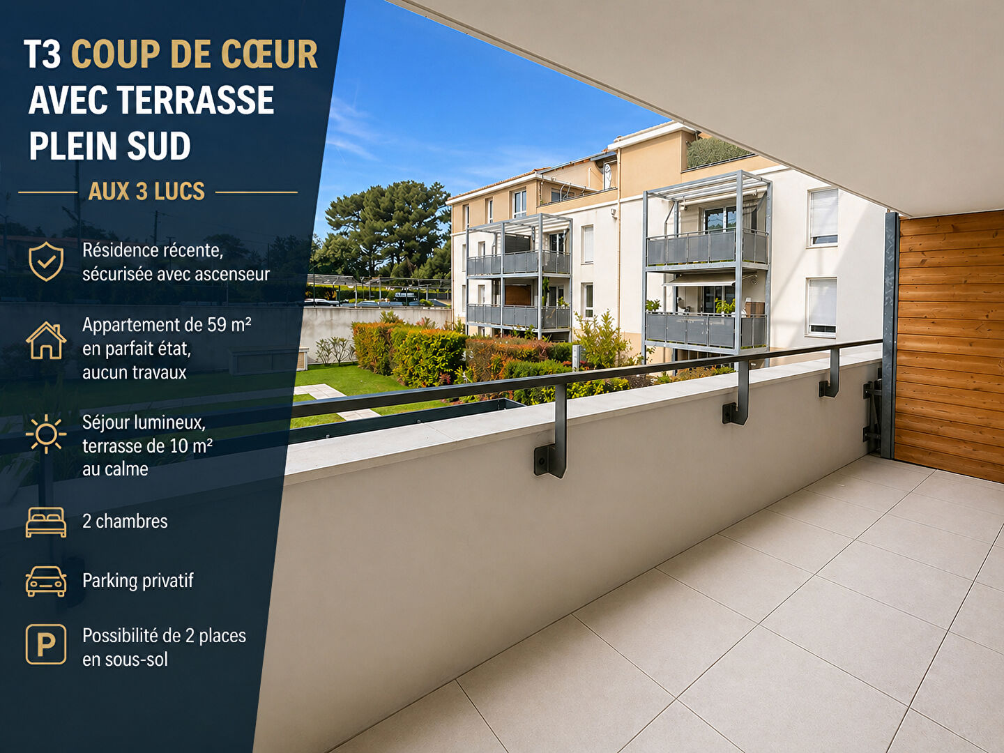 Appartement MARSEILLE (13012) 3 pi&egrave;ces 59.00 m&sup2;