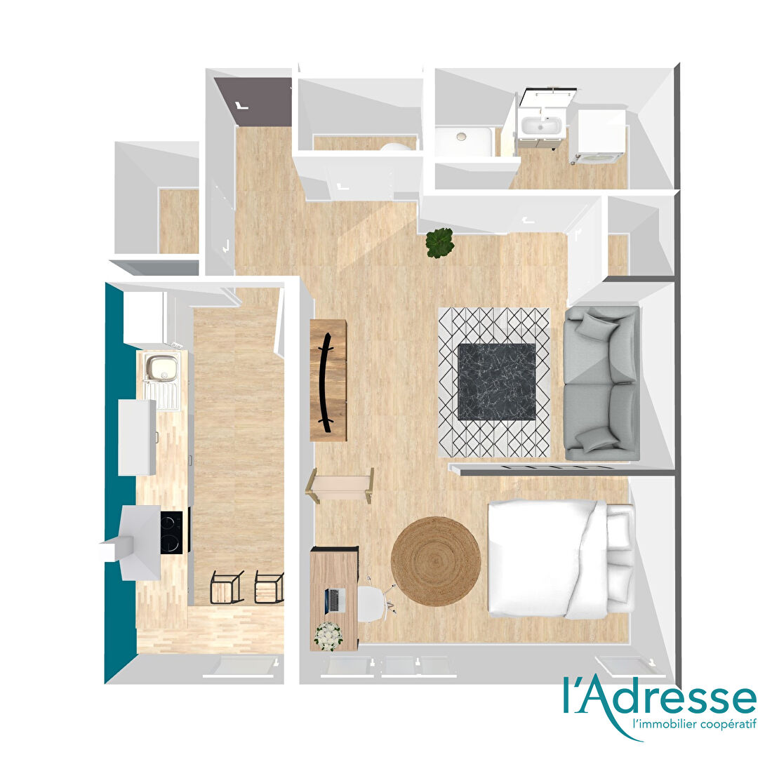 Appartement LAVAL (53000) 1 pi&egrave;ce 40.71 m&sup2;