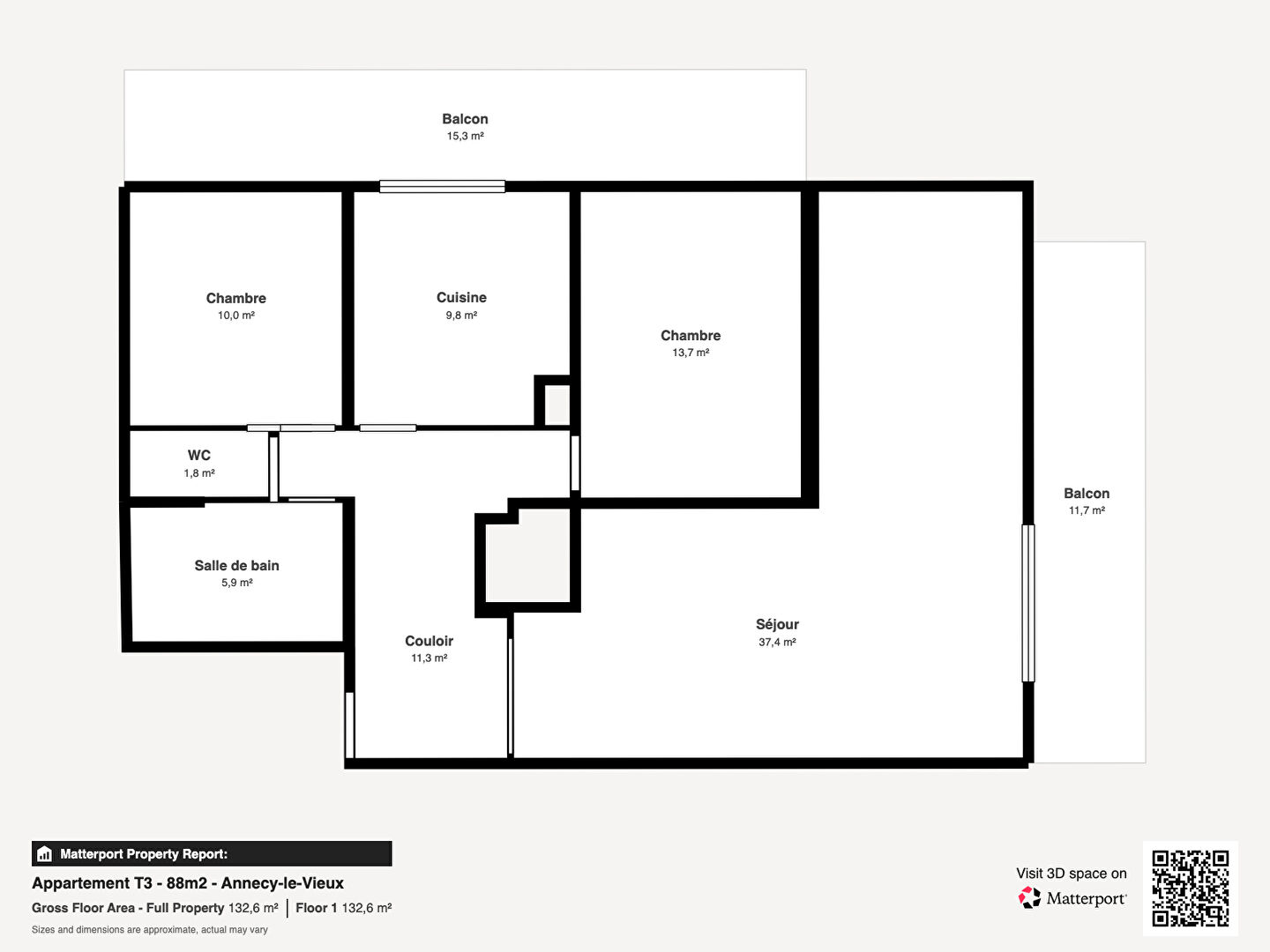 Appartement ANNECY (74940) 3 pi&egrave;ces 88.92 m&sup2;