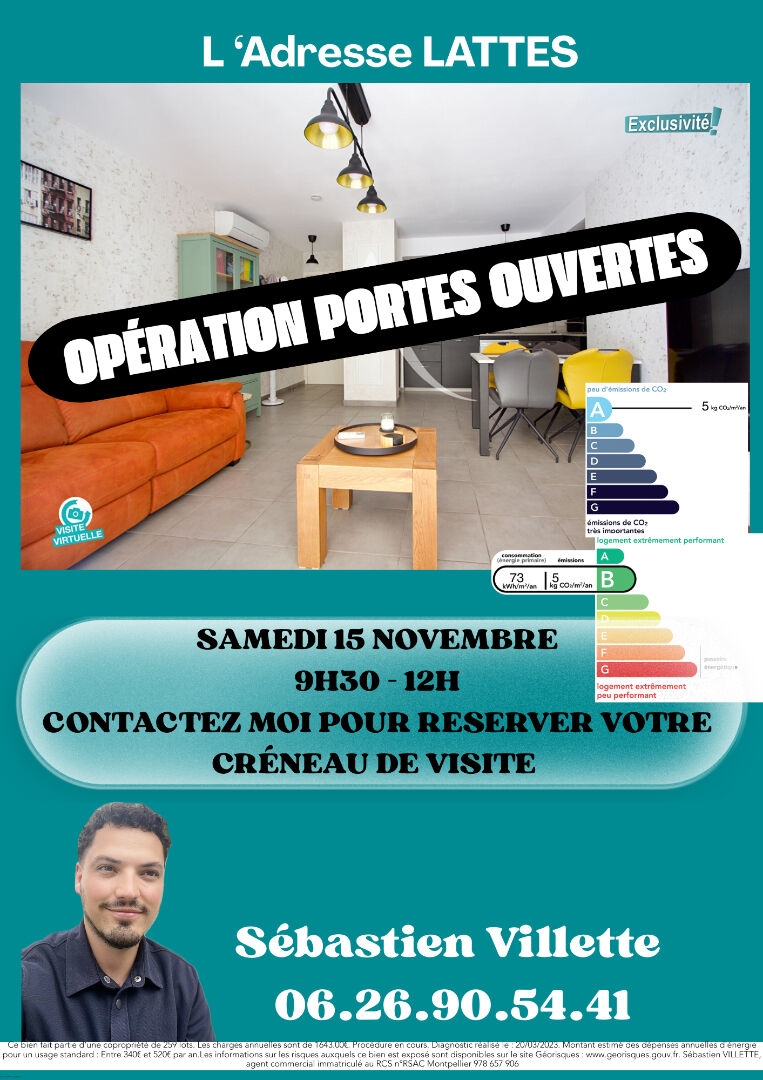 Appartement LATTES (34970) 3 pièces 59.65 m²