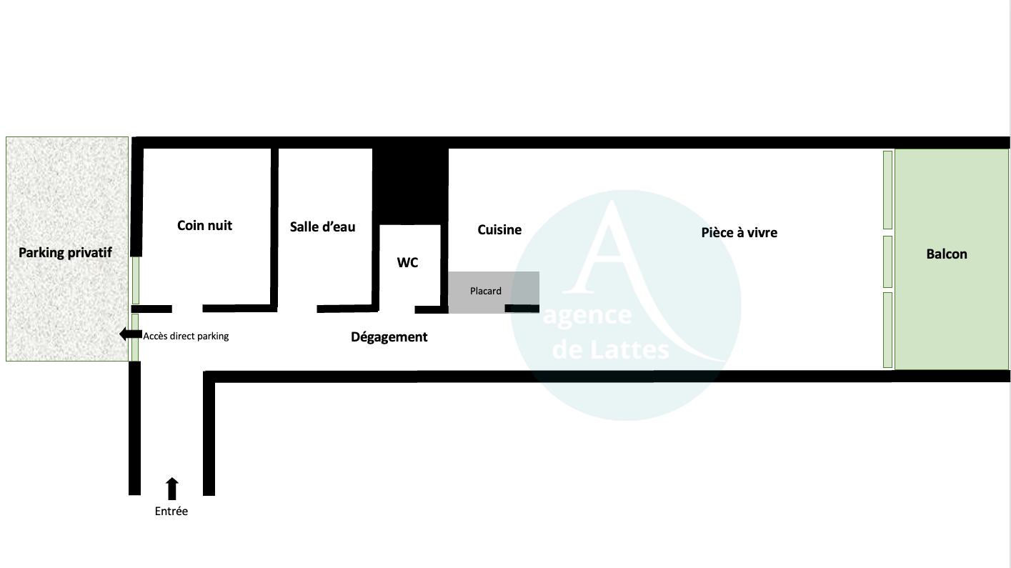 Appartement PALAVAS LES FLOTS (34250) 2 pi&egrave;ces 47.00 m&sup2;