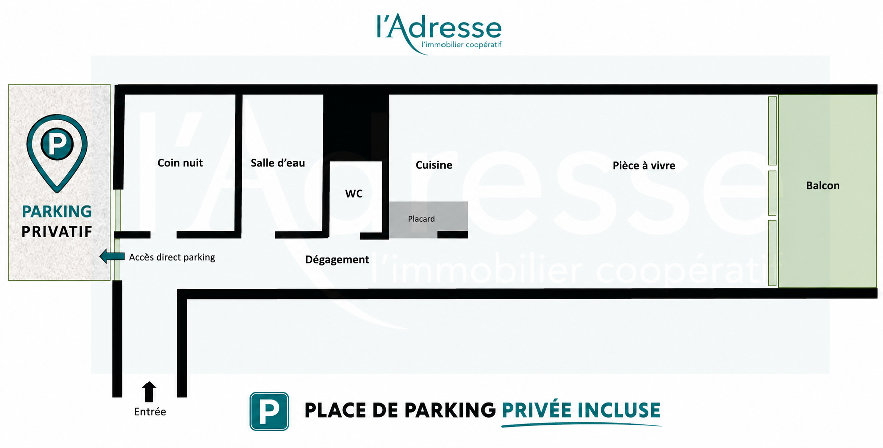 Appartement PALAVAS LES FLOTS (34250) 2 pi&egrave;ces 48.00 m&sup2;