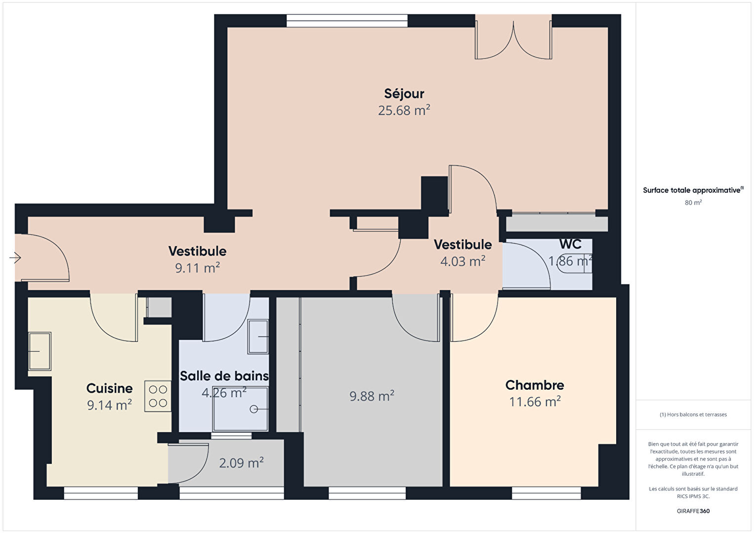 T3 Apartment - 78.76m² - Valence — 3-room, 78.76 sqm, 2 bedrooms — photo 10