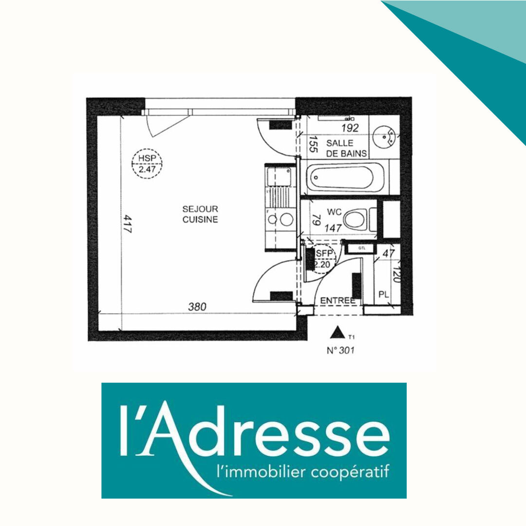 Appartement STRASBOURG (67000) 1 pi&egrave;ce 22.31 m&sup2;