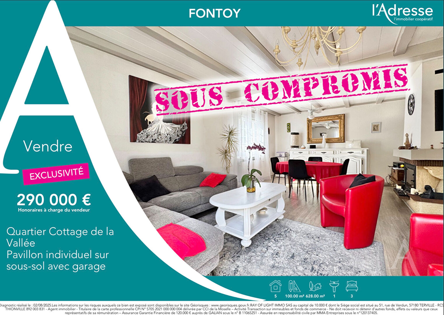 Maison FONTOY (57650) 5 pi&egrave;ces 100.00 m&sup2;