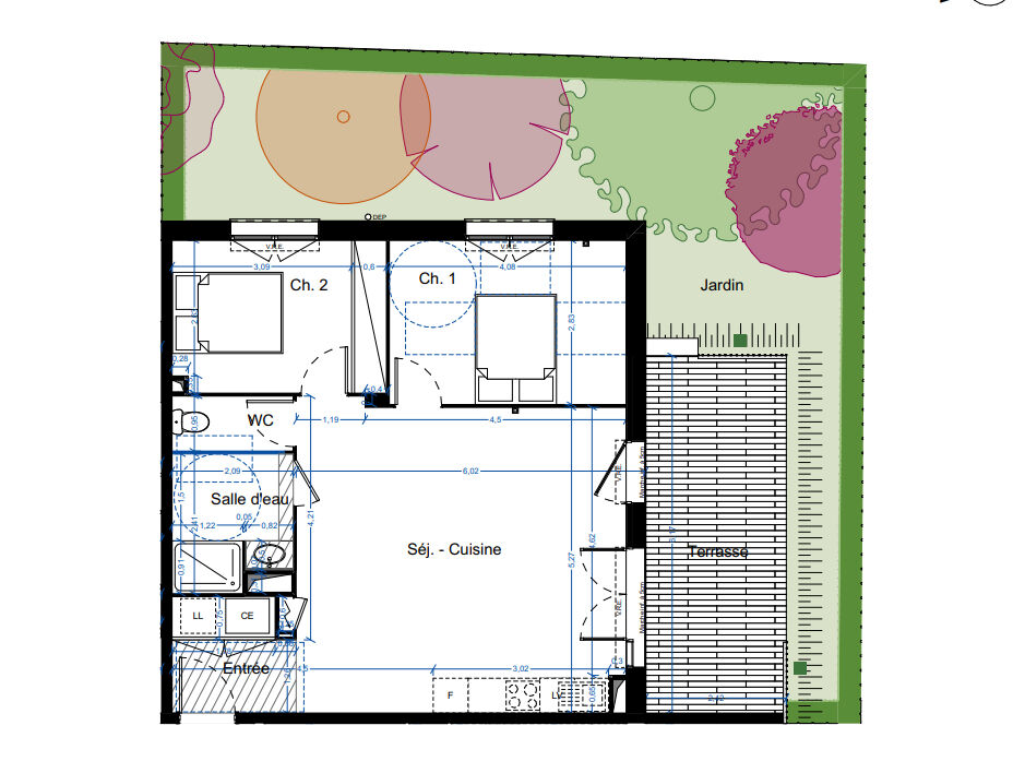 Appartement NARBONNE (11100) 3 pi&egrave;ces 61.92 m&sup2;