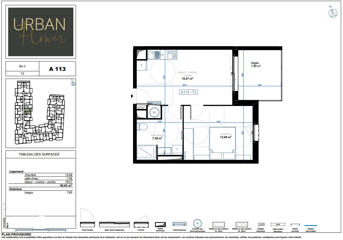 Appartement NARBONNE (11100) 2 pièces 40.63 m²