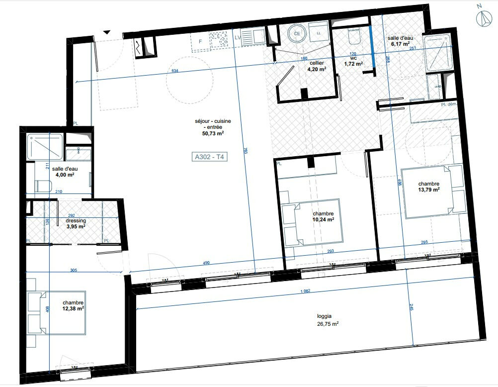 Appartement NARBONNE (11100) 4 pi&egrave;ces 107.18 m&sup2;