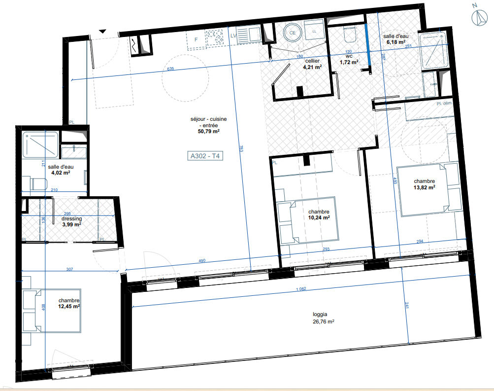 Appartement NARBONNE (11100) 4 pi&egrave;ces 107.18 m&sup2;