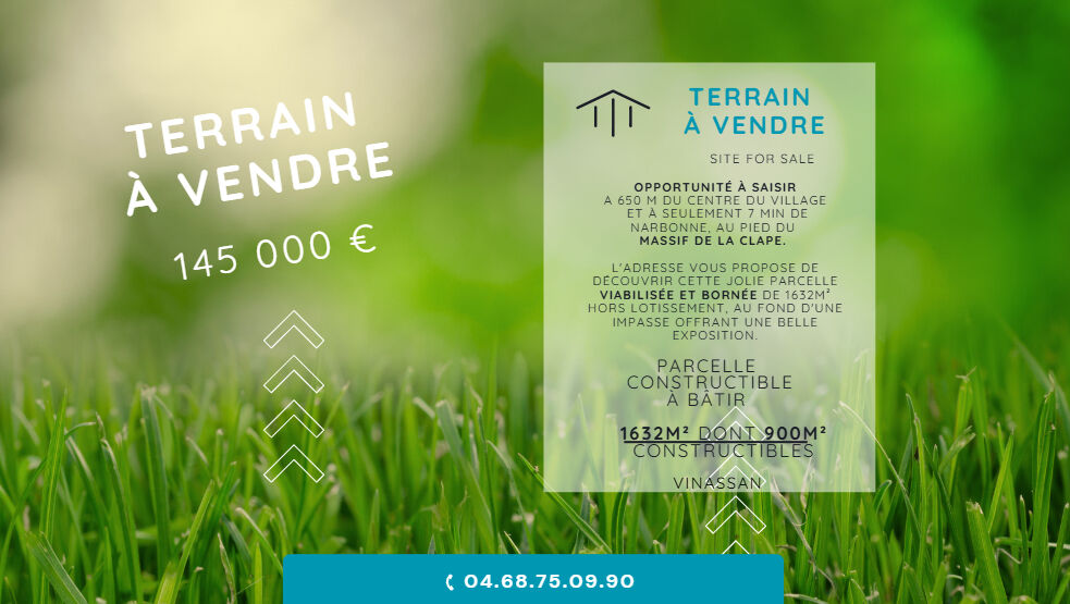 Terrain VINASSAN (11110) 1632.00 m²