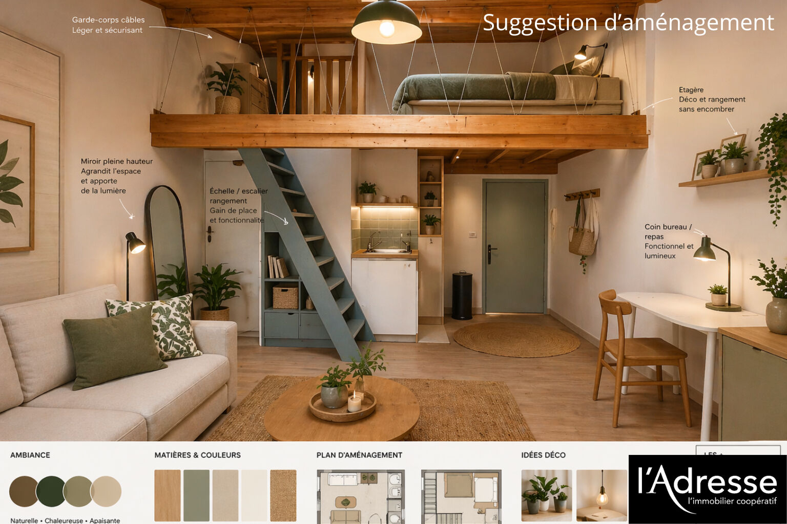 Appartement NARBONNE (11100) 1 pi&egrave;ce 22.80 m&sup2;