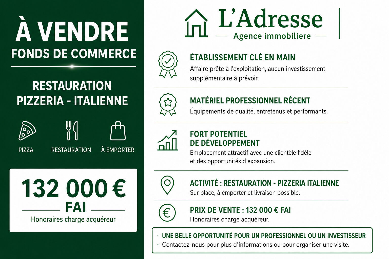 Fonds de commerce BLAGNAC (31700) 75.00 m&sup2;