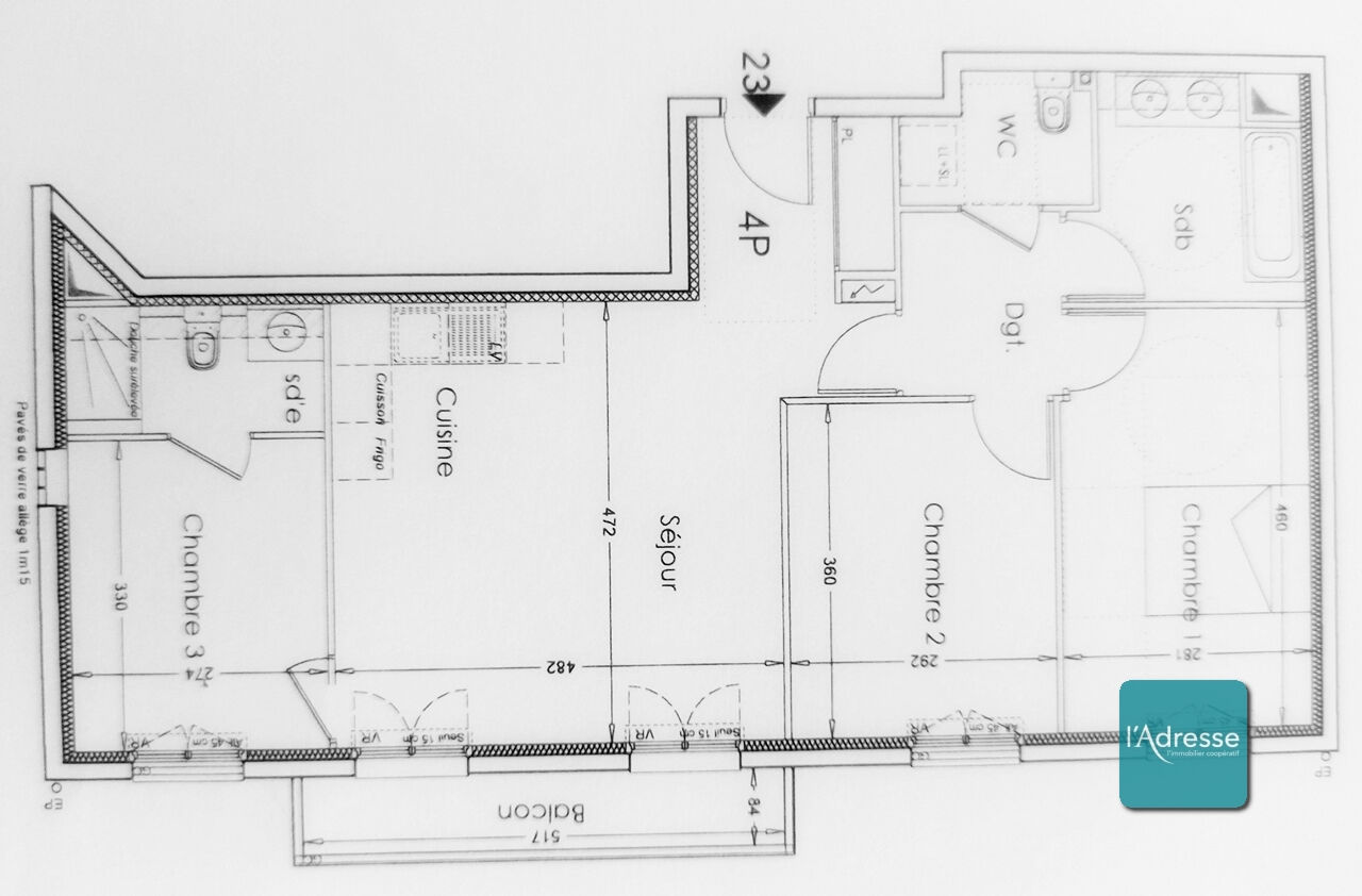 Appartement CHARENTON LE PONT (94220) 3 pi&egrave;ces 76.00 m&sup2;