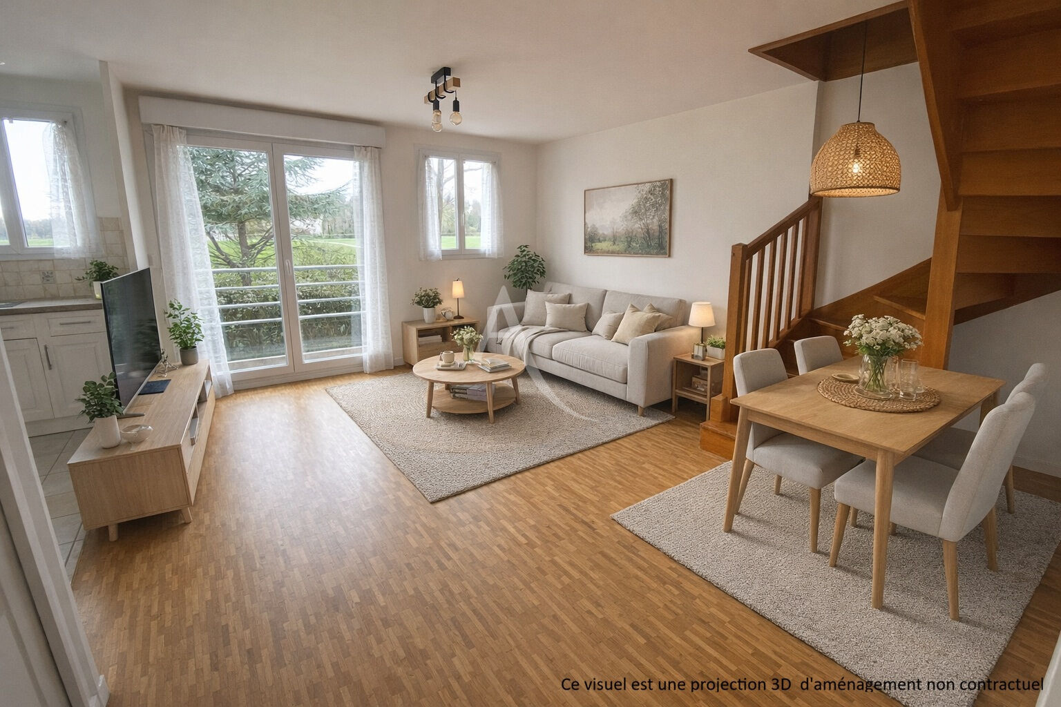 Appartement CHESSY (77700) 3 pi&egrave;ces 57.00 m&sup2;