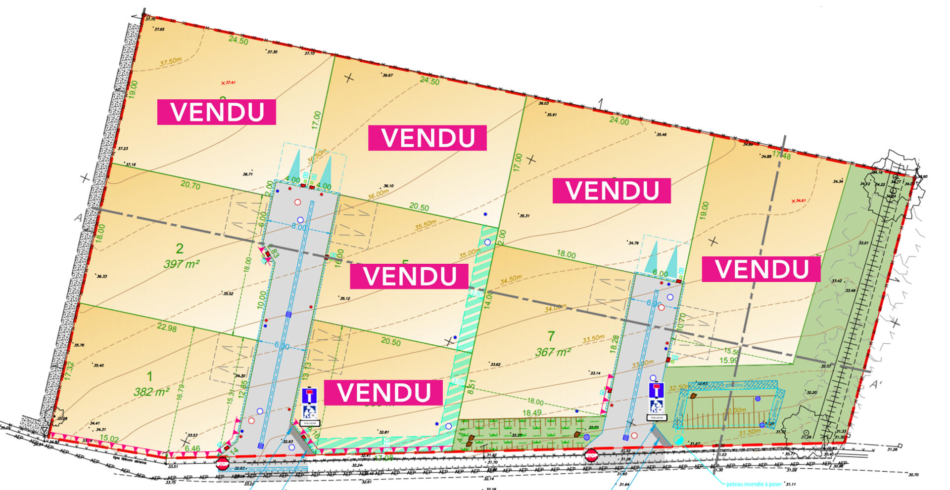 Terrain MOUTIERS LES MAUXFAITS (85540) 382.00 m&sup2;