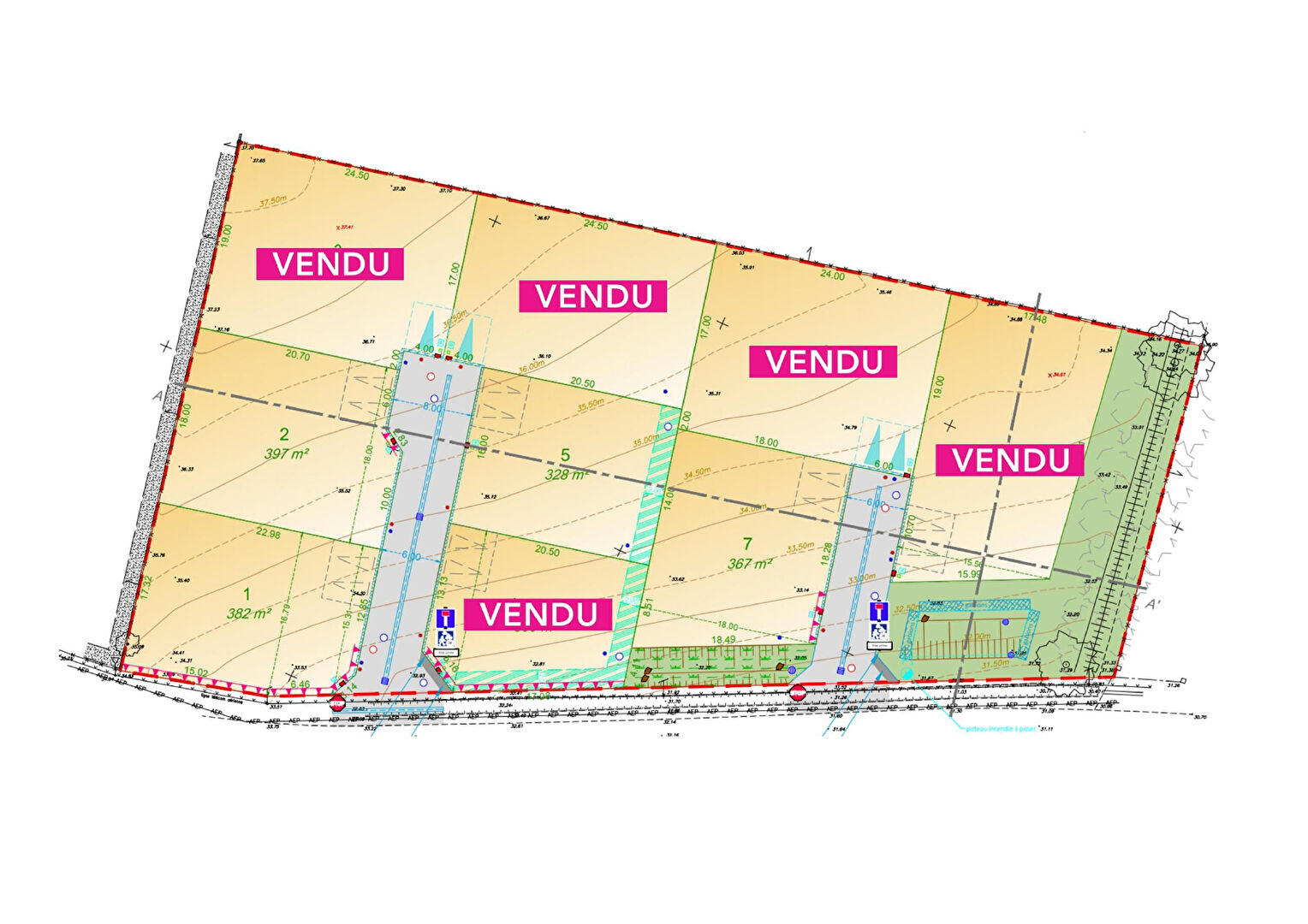 Terrain MOUTIERS LES MAUXFAITS (85540) 382.00 m&sup2;