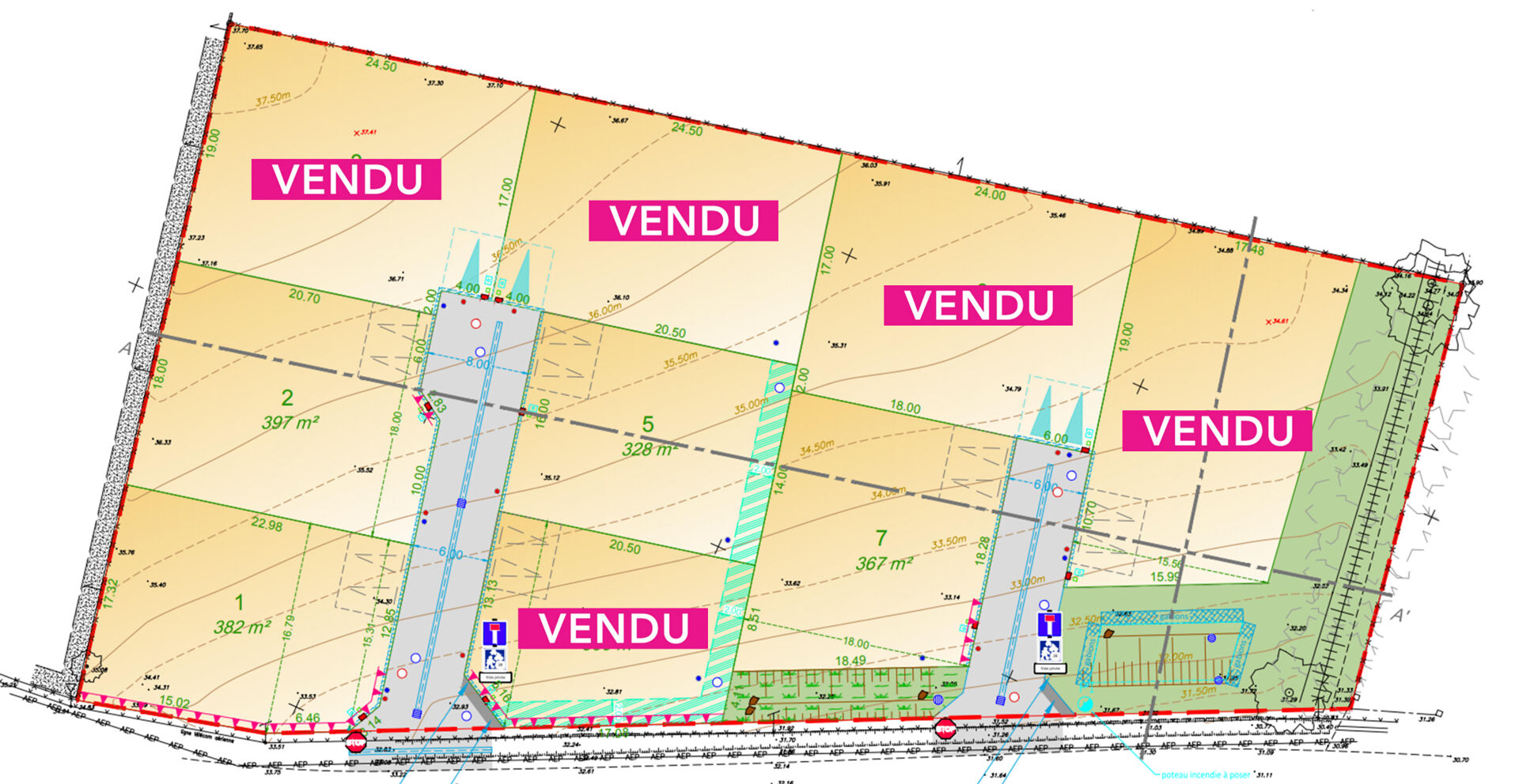 Terrain MOUTIERS LES MAUXFAITS (85540) 328.00 m&sup2;