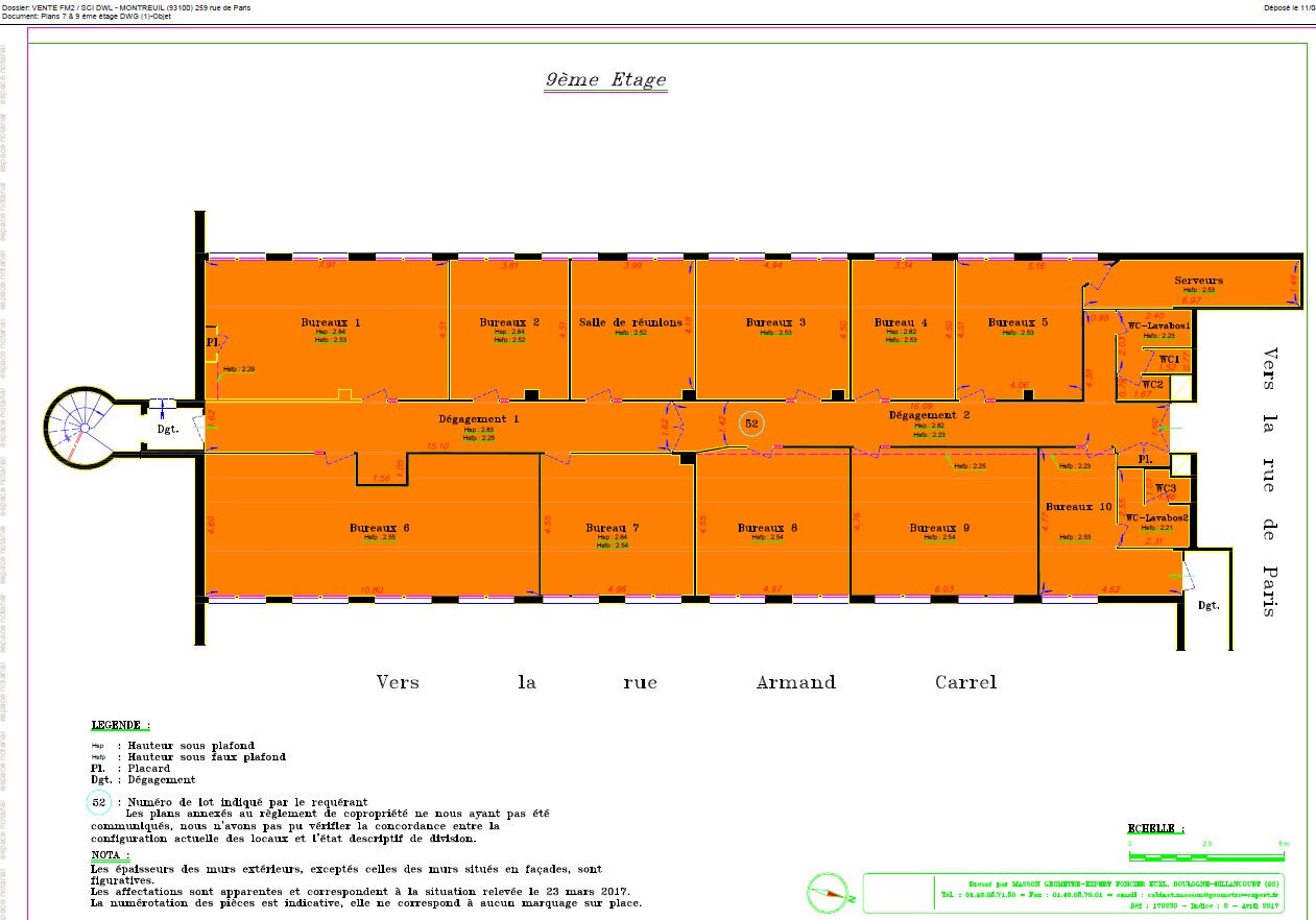 Bureaux MONTREUIL (93100) 388.00 m&sup2;