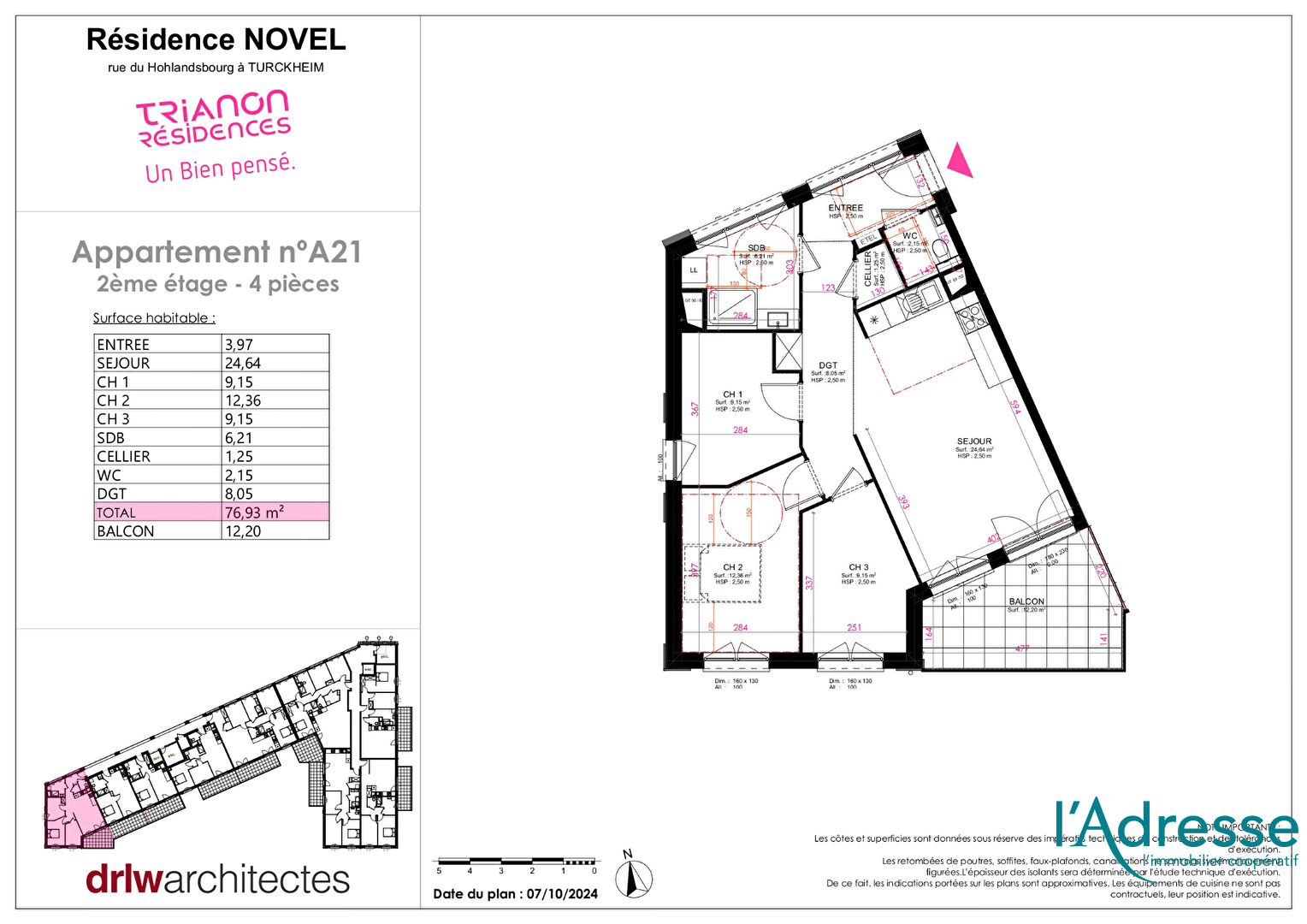 Programme Neuf TURCKHEIM (68230) 4 pi&egrave;ces 76.93 m&sup2;