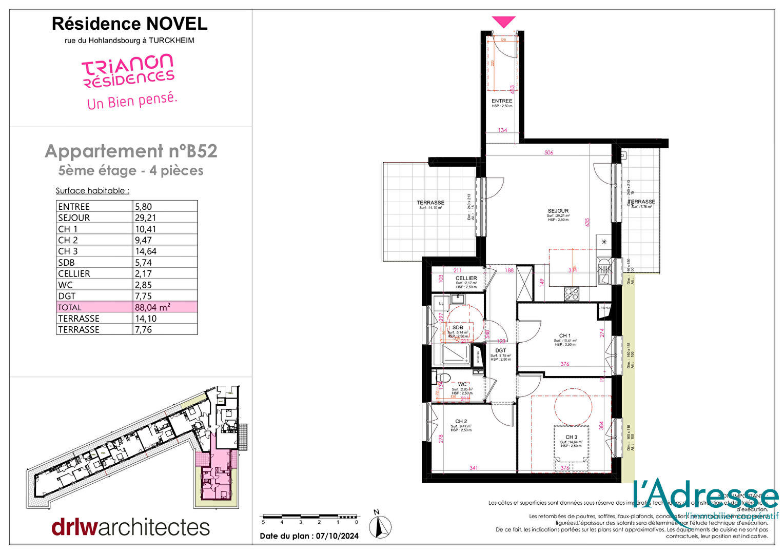 Programme Neuf TURCKHEIM (68230) 4 pi&egrave;ces 88.04 m&sup2;