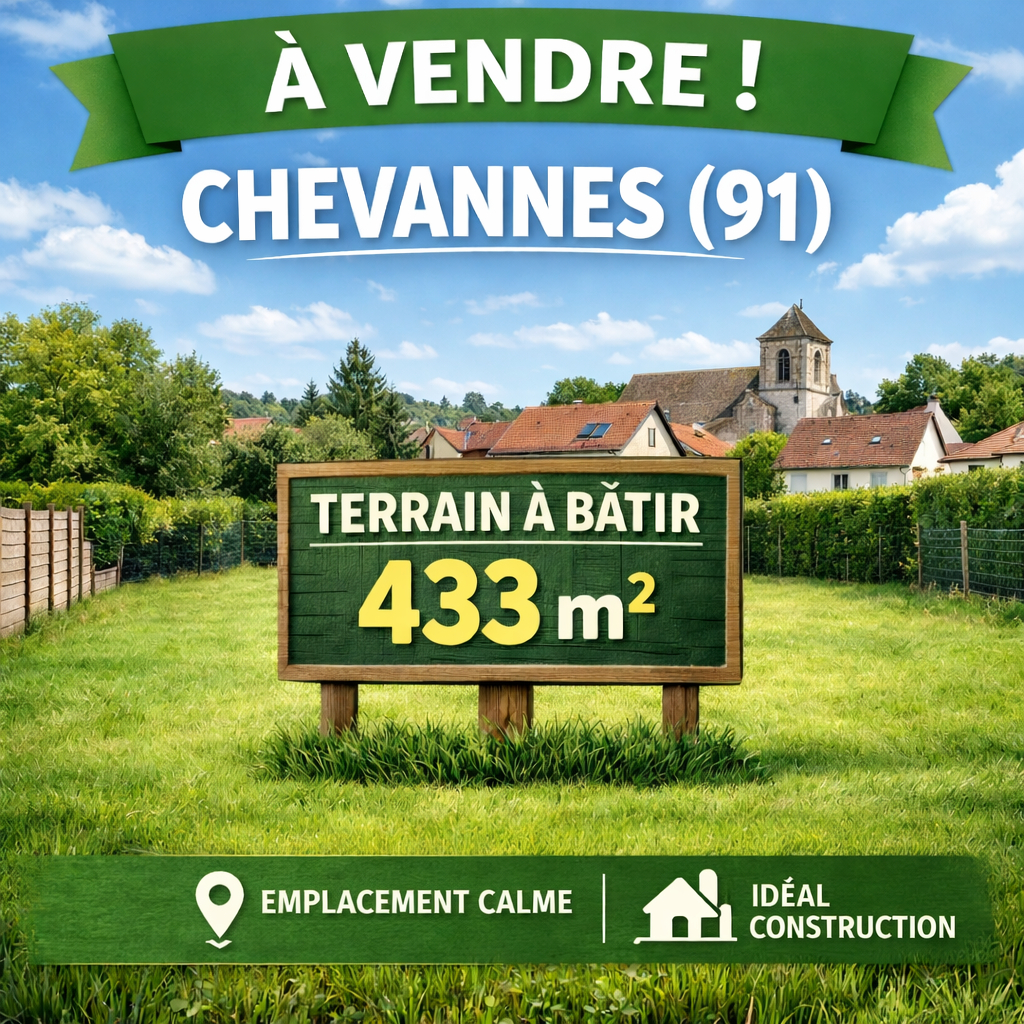 Terrain CHEVANNES (91750) 433.00 m&sup2;