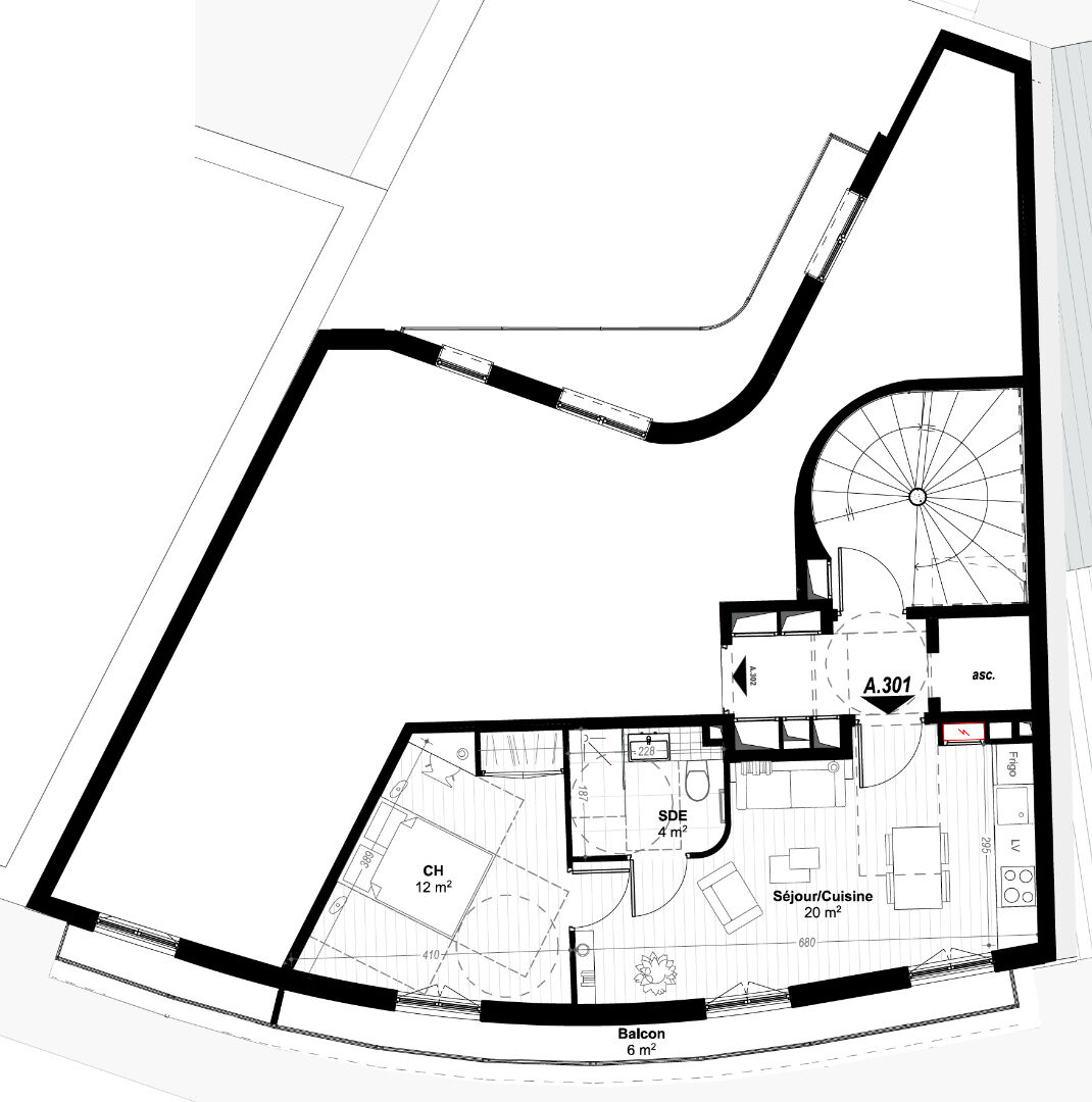 Appartement LYON (69003) 2 pièces 36.00 m²