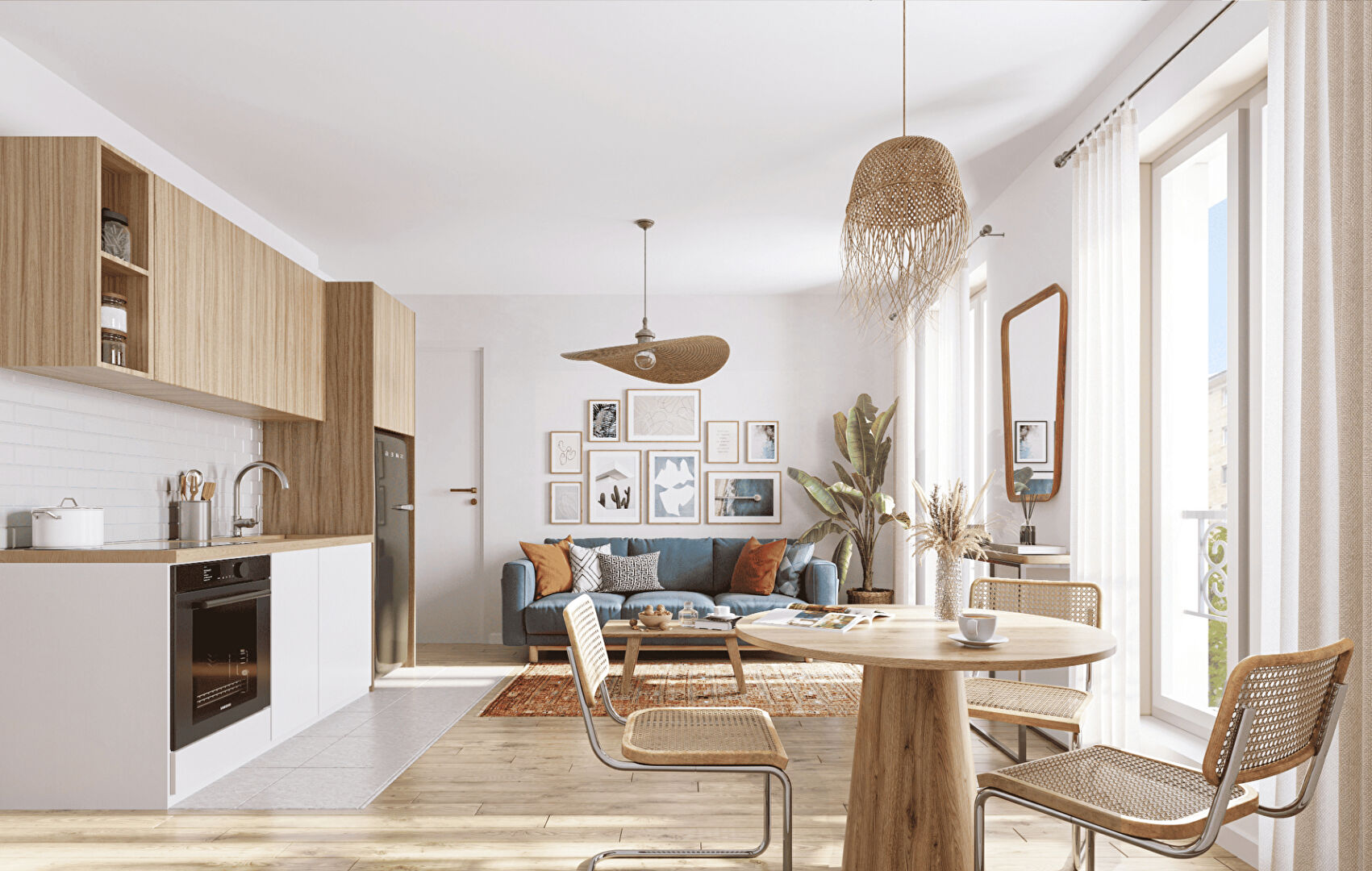 Appartement PARIS (75019) 2 pièces 45.80 m²