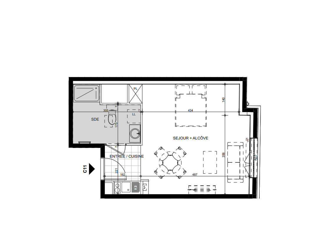 Le Kremlin-Bicêtre (94) 307 000 € Appartement 1 pièce 33.54 m² Voir le bien
