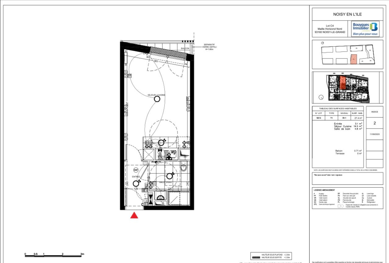 Appartement NOISY LE GRAND (93160) 1 pièce 30.00 m²