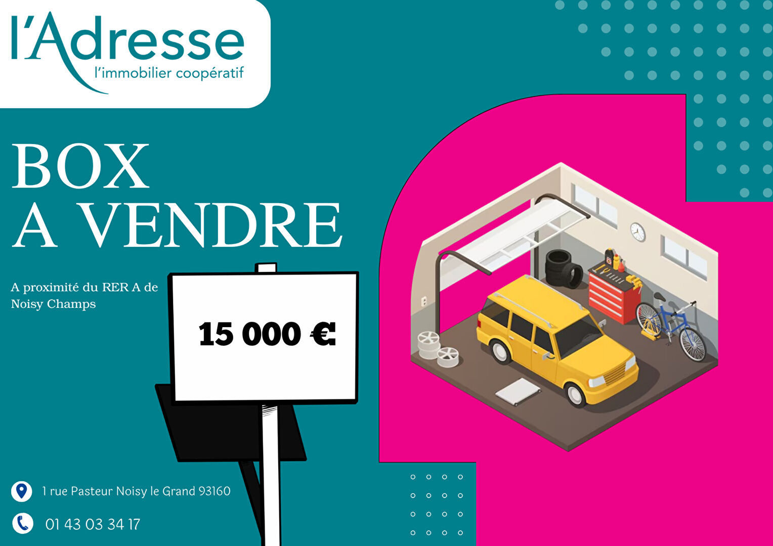 Parking / box NOISY LE GRAND (93160) 13.00 m&sup2;