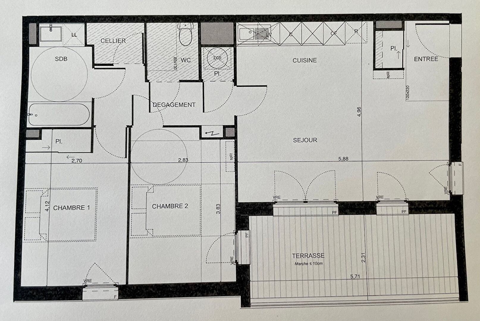 Appartement PIBRAC (31820) 3 pièces 66.42 m²
