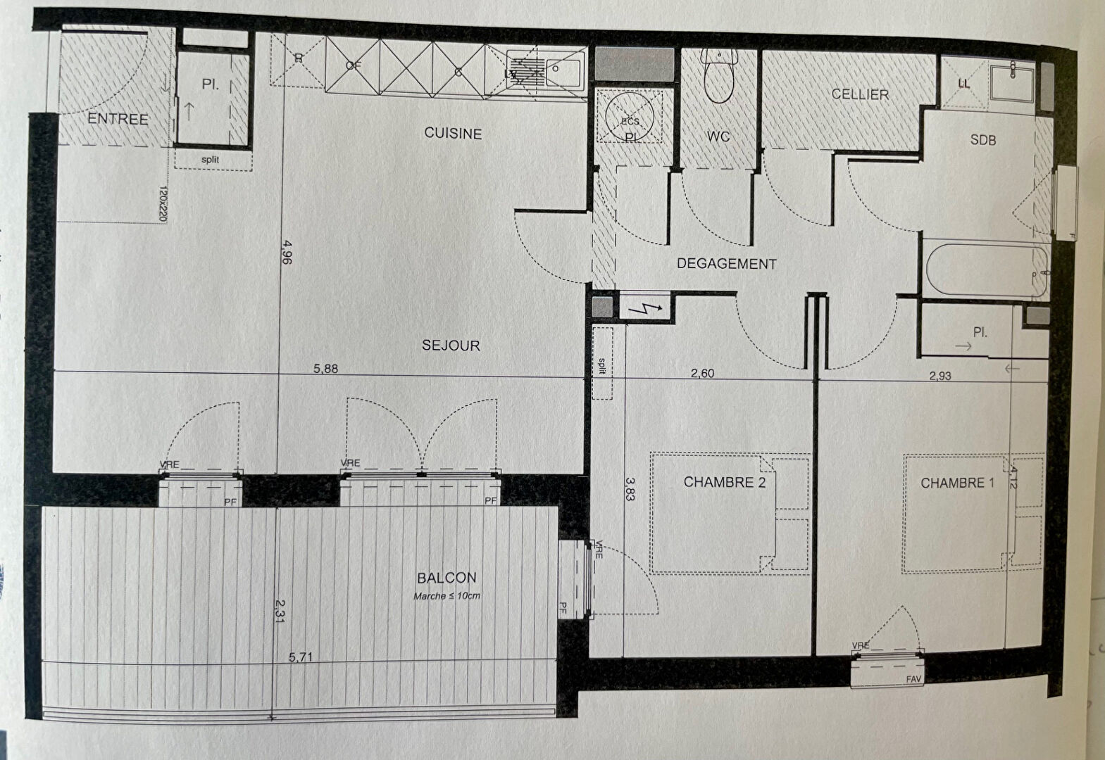 Appartement PIBRAC (31820) 3 pièces 66.07 m²