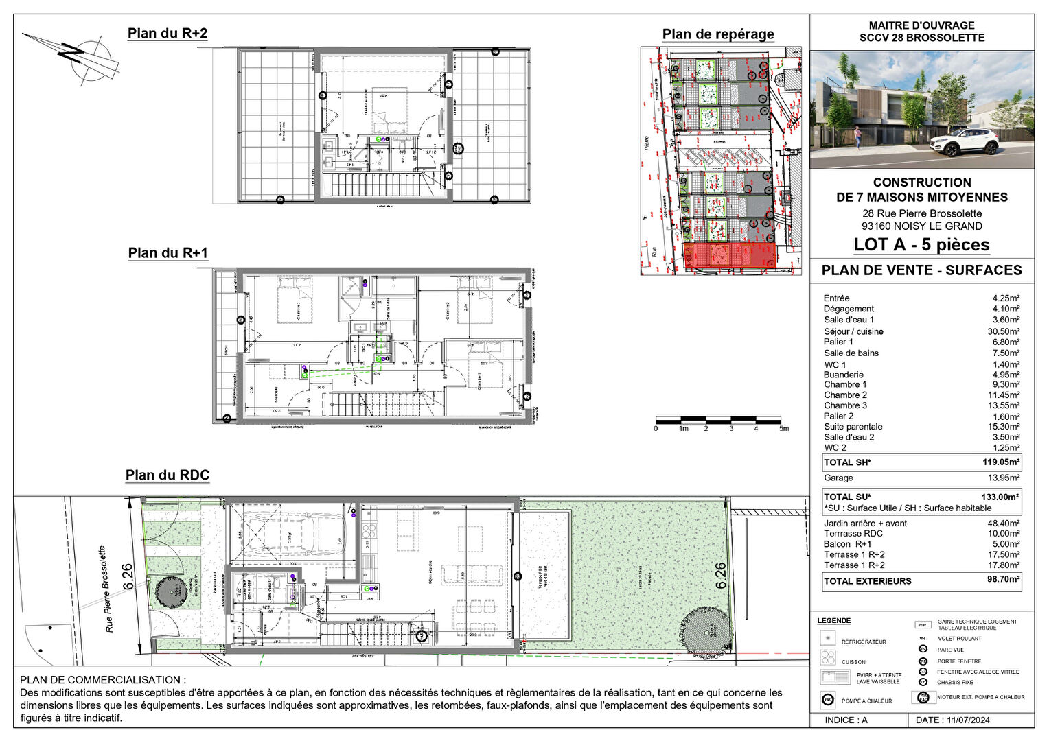 Maison NOISY LE GRAND (93160) 5 pièces 119.05 m²