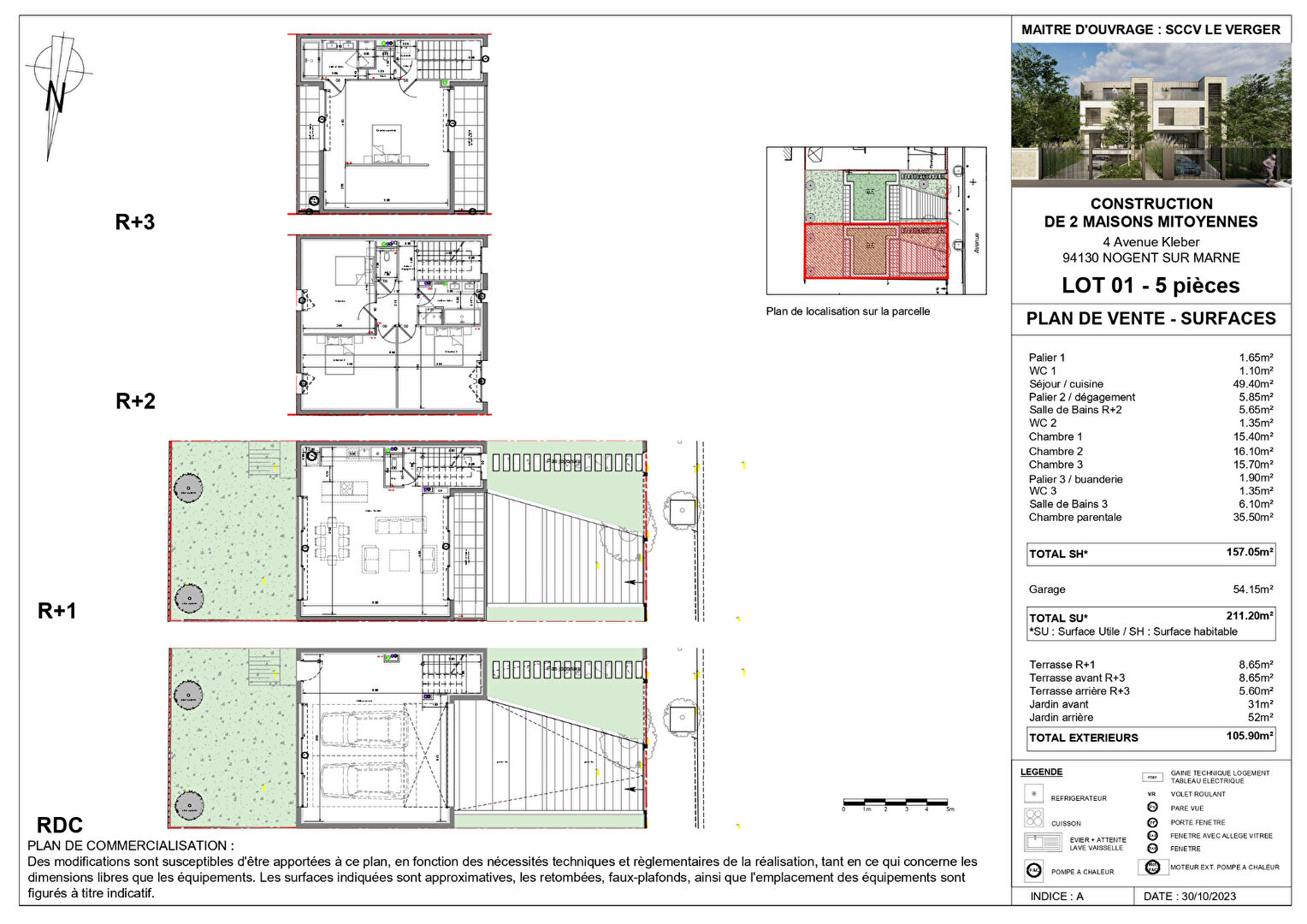 Maison NOGENT SUR MARNE (94130) 5 pièces 157.00 m²