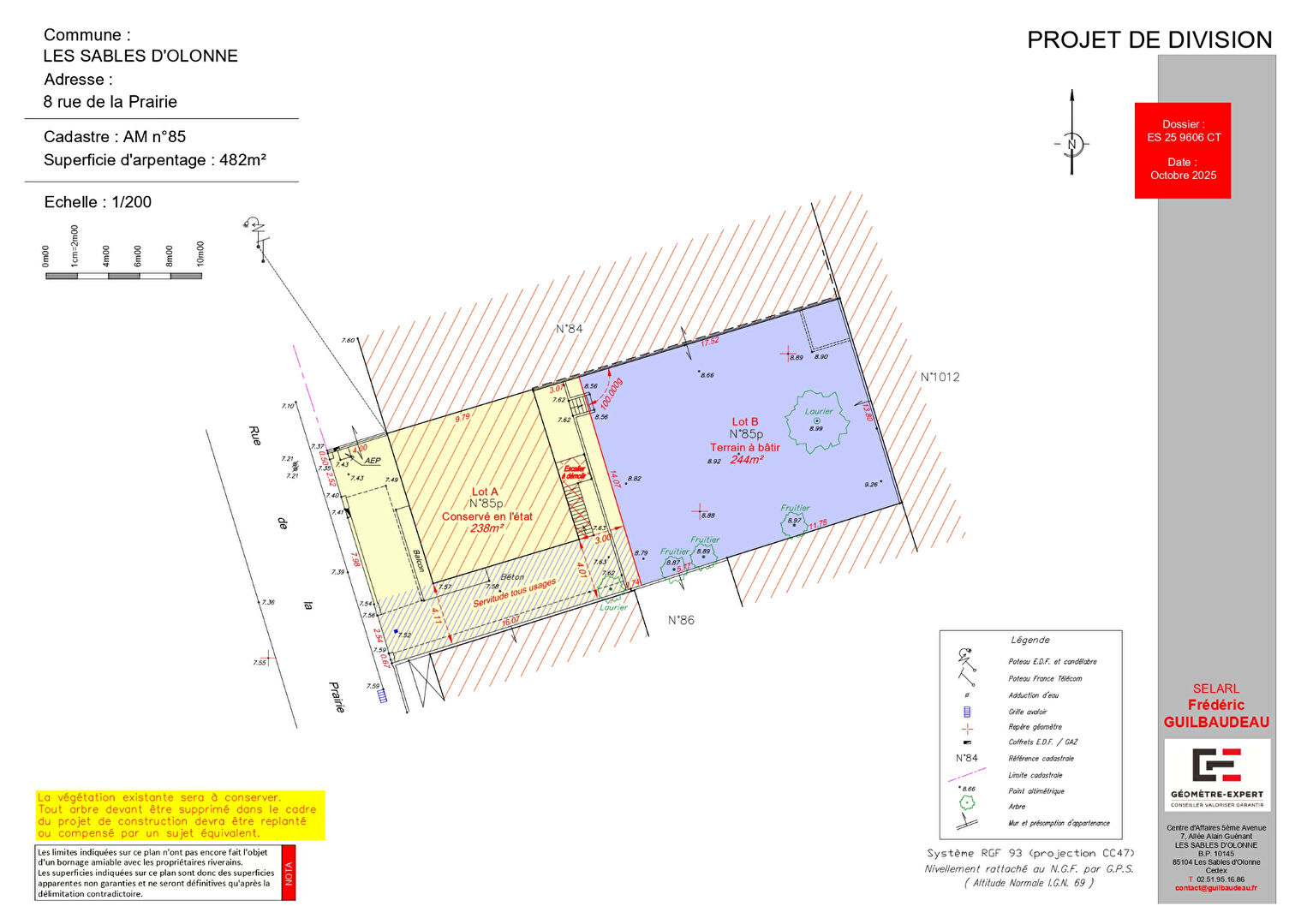 Terrain LES SABLES D OLONNE (85100) 245.00 m&sup2;