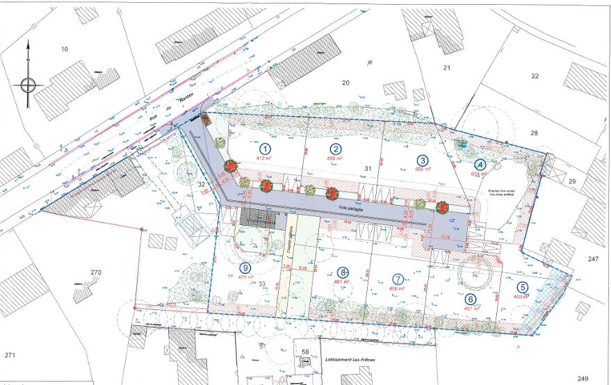 Terrain LA MARNE (44270) 409.00 m²