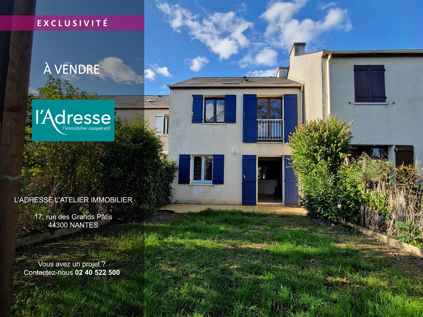 Maison NANTES (44300) 4 pi&egrave;ces 77.00 m&sup2;