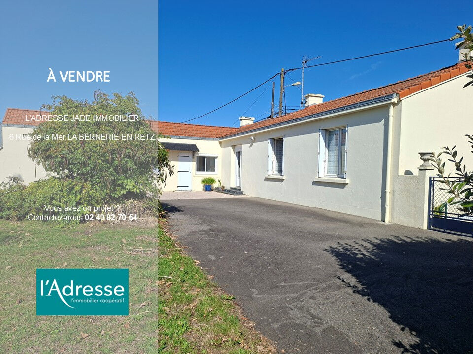 Maison LA BERNERIE EN RETZ (44760) 5 pièces 83.00 m²