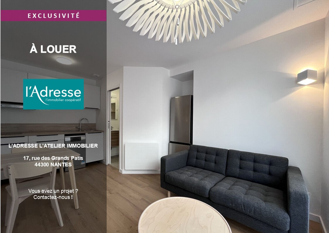 Appartement NANTES (44300) 1 pi&egrave;ce 27.48 m&sup2;