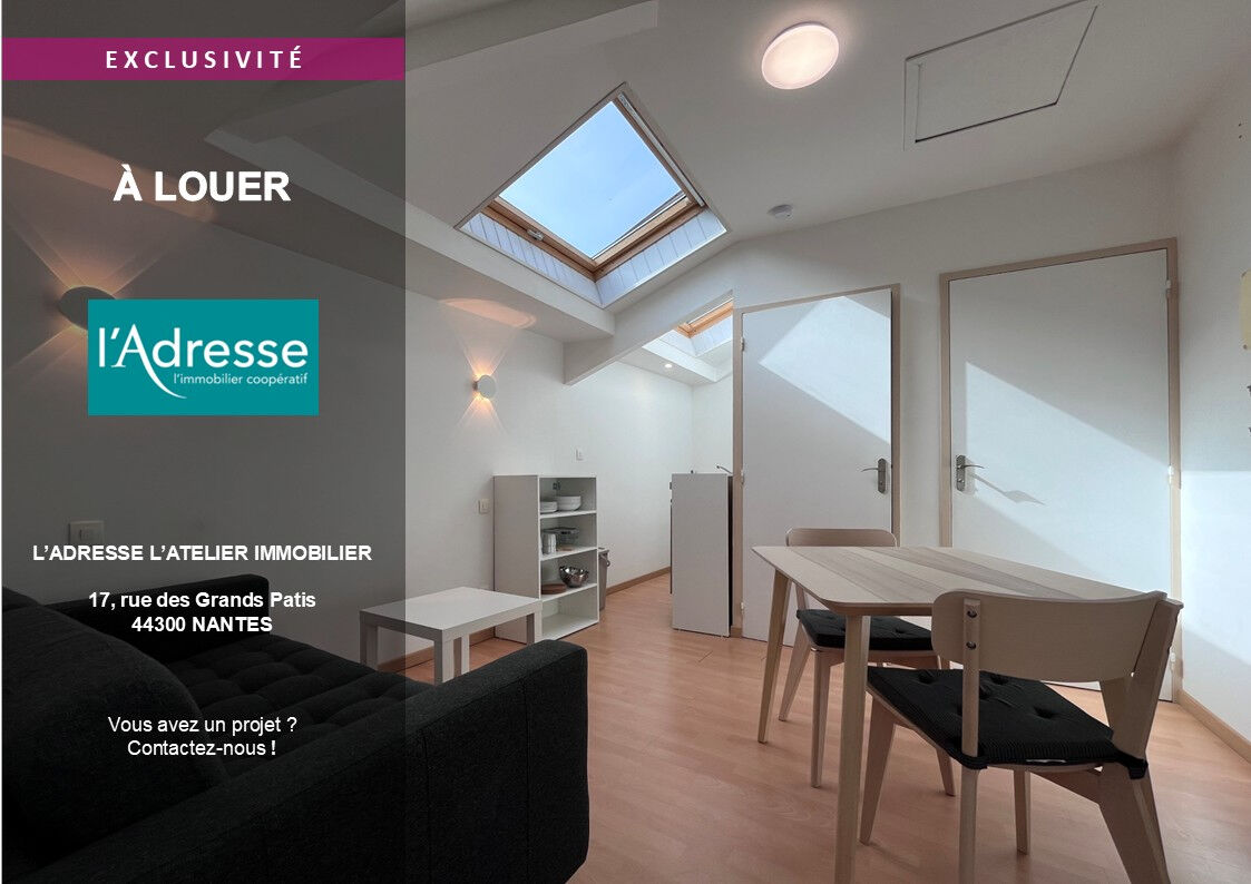 Appartement NANTES (44300) 1 pi&egrave;ce 27.80 m&sup2;