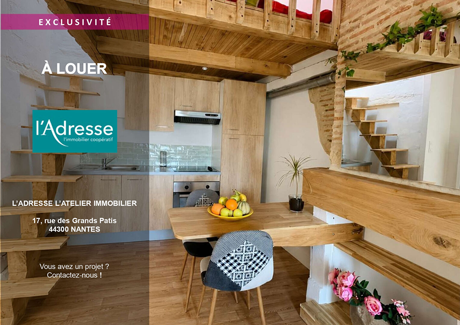 Appartement NANTES (44000) 1 pi&egrave;ce 25.13 m&sup2;