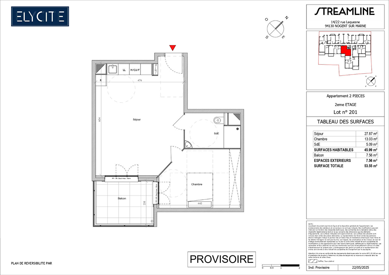 Appartement NOGENT SUR MARNE (94130) 2 pièces 45.99 m²