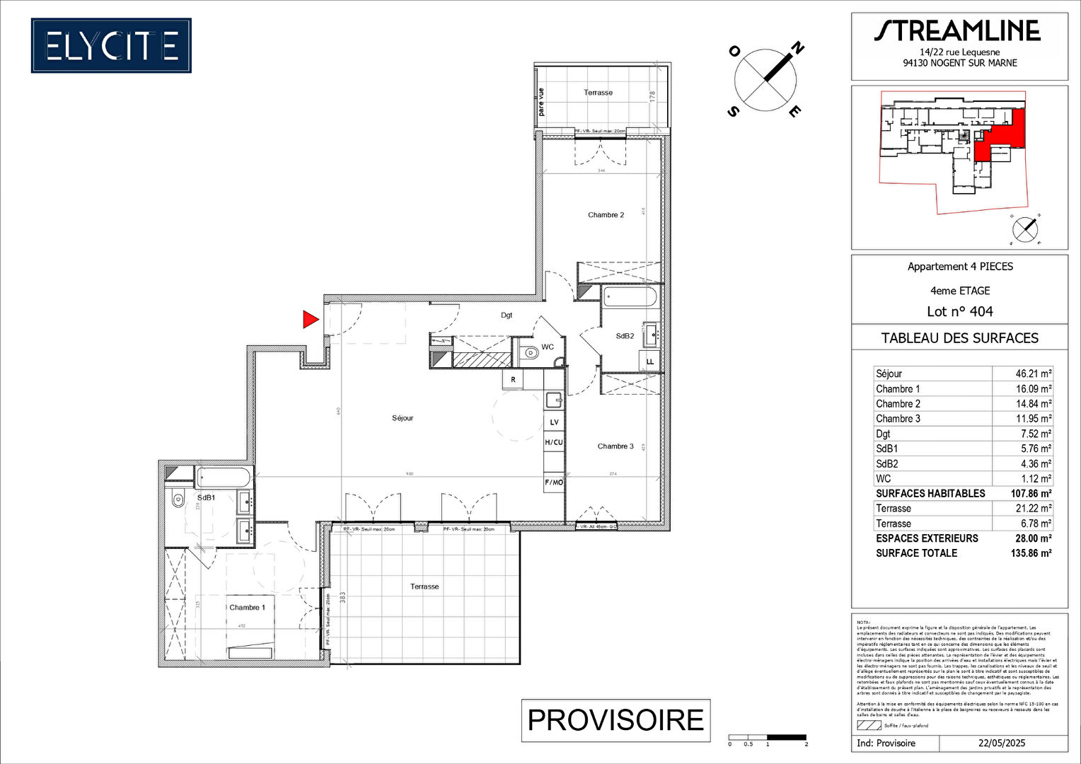 Appartement NOGENT SUR MARNE (94130) 4 pièces 107.86 m²