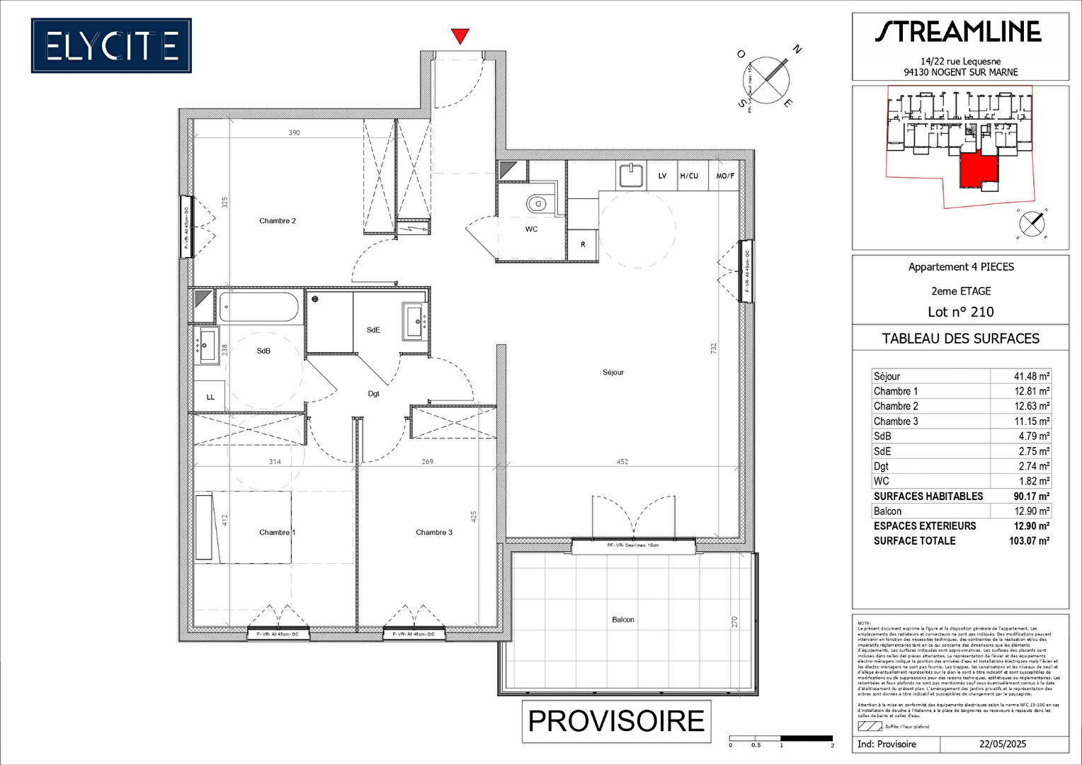Appartement NOGENT SUR MARNE (94130) 4 pi&egrave;ces 90.17 m&sup2;