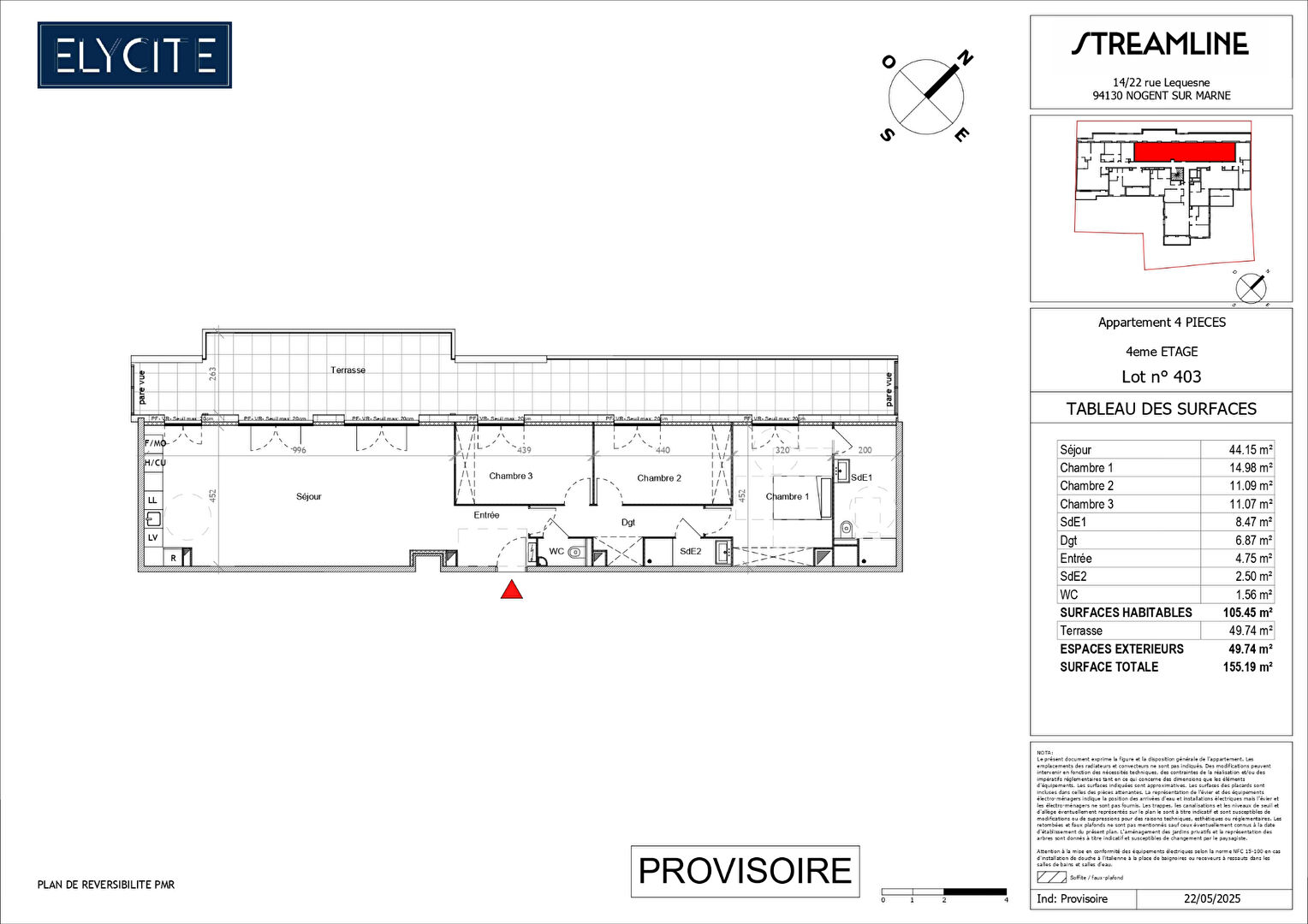 Appartement NOGENT SUR MARNE (94130) 4 pi&egrave;ces 105.63 m&sup2;